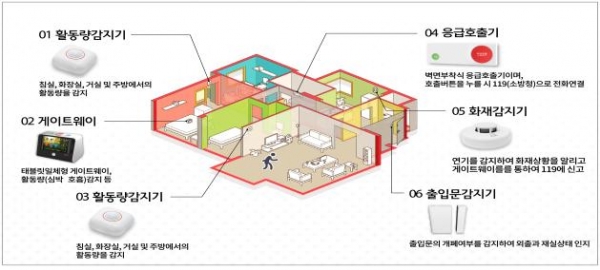 차세대 응급안전안심서비스 댁내장비 구성도