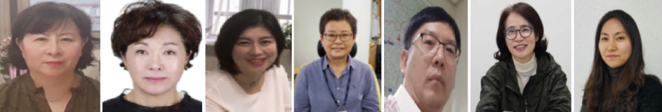 왼쪽부터 신정원 과장, 김신희 원장, 정영희 팀장, 양정윤 팀장, 곽경필 센터장, 이봉신 소장, 이은경 간호사