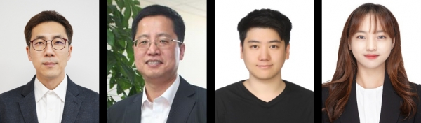(왼쪽부터) KBSI 강현오 선임연구원, KAIST 박찬범 교수, KAIST 이창헌 박사, KAIST 정유정 박사