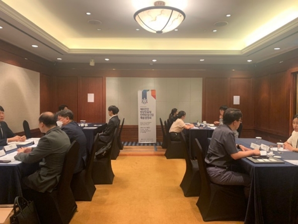 채용설명회 중 그룹별 기업설명회 현장 모습