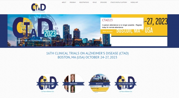 CTAD 2023 홈페이지 갈무리<br>