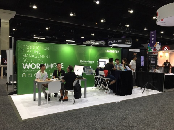 2020년 미국 LA컨벤션센터에서 열린 시그라프 전시 부스 참가