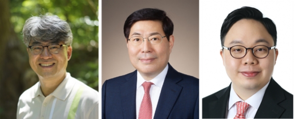 왼쪽부터 김종승 고대 화학과 교수, 이건호 조선대 의생명과학과 교수, 김영수 연세대 약학과 교수