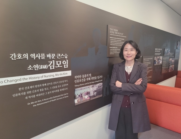 김모임간호학연구소의 회의실에서 조은희 소장 / 이석호 기자