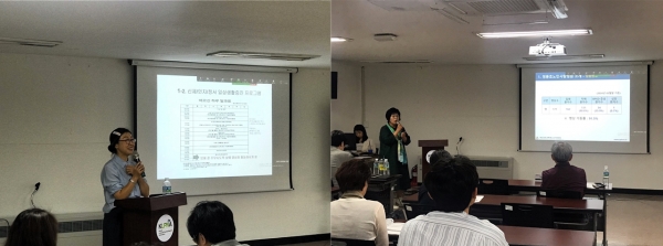 배정은 용인해바라기요양원 원장(좌), 최정은 청풍호노인사랑병원 센터장(우)