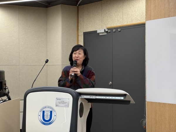 전체 진행을 맡은 박영란 실버산업학과 교수 / 황교진 기자