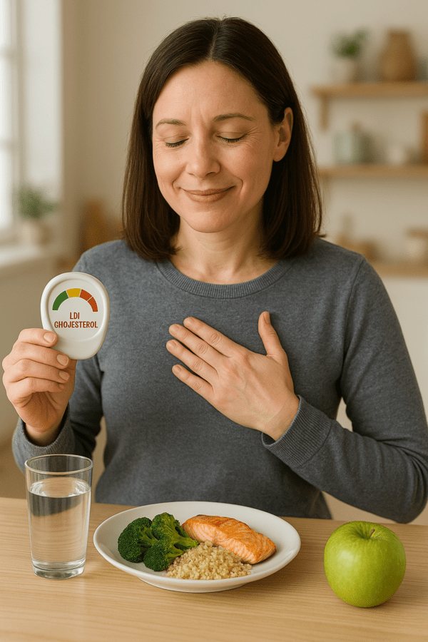 콜레스테롤 수치를 관리하는 여성의 이미지 생성 / 챗GPT