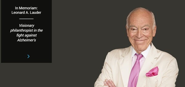 레너드 로더(Leonard A. Lauder) ADDF 설립자 / ADDF 홈페이지