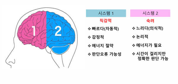 이중과정 이론, 인간의 의사결정 시스템: 고령자일수록 시스템 2의 기능이 저하되면서 감정적이고 충동적인 판단을 하게 된다 / 이형종 소장 발표 자료