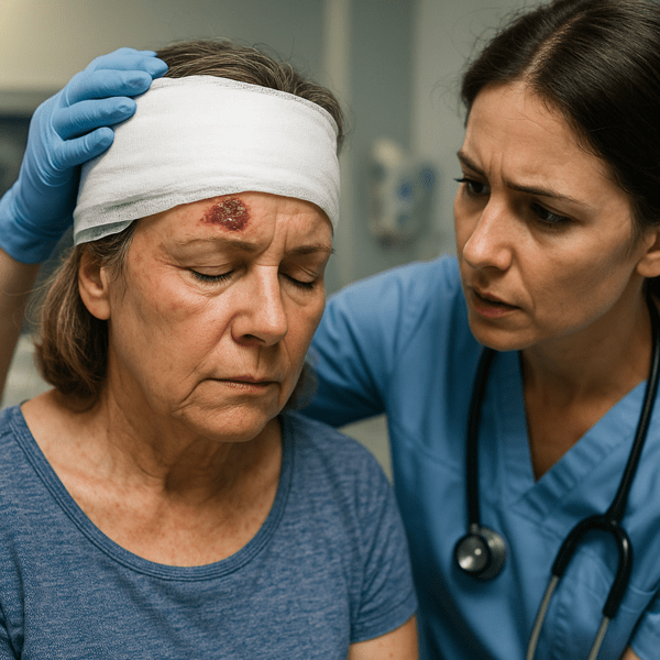 외상성 뇌손상을 치료받는 여성 / 생성형 AI