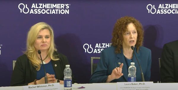 레이철 위트머(Rachel Whitmer) 캘리포니아대 데이비스(UC Davis Alzheimer’s Disease Research Center) 박사(왼쪽)와 로라 베이커(Laura D. Baker) 웨이크포레스트의대(Wake Forest University School of Medicine) 교수 /AAIC 2025 유튜브