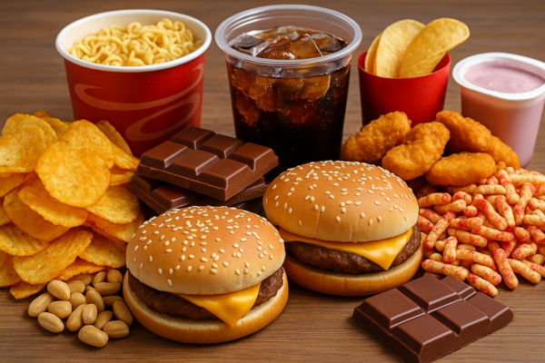 대표적인 초가공식품들 / 생성형 AI