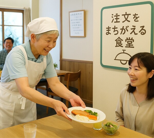 경증 치매 노인이 서빙을 보는 주문을 틀리는 요리점 / 생성형 AI