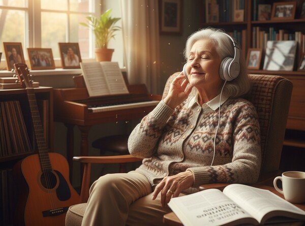 음악을 거의 매일 듣는 노인은 그렇지 않은 노인보다 치매 발생 위험이 낮았다 / 생성형 AI